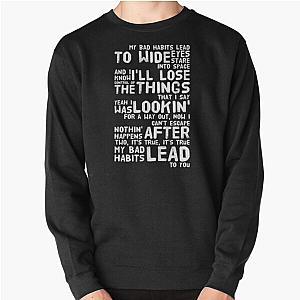 Ed Sheeran Bad Habits Lyrics Pullover Hoodie   Pullover Sweatshirt RB1608