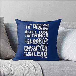 Ed Sheeran Bad Habits Lyrics Pullover Hoodie   Throw Pillow RB1608