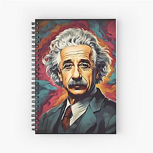 Albert Einstein vintage poster Spiral Notebook