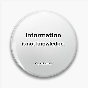 Albert Einstein On Intelligence Quote Pin