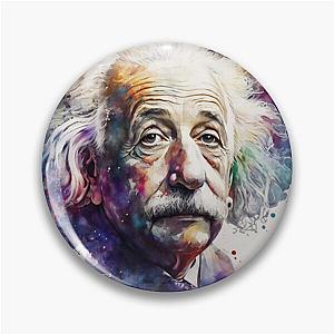 Albert Einstein in watercolour Pin