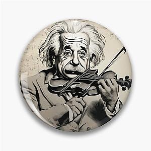 Albert Einstein holding a violin Pin