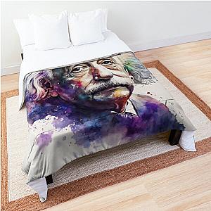 Albert Einstein in watercolour Comforter