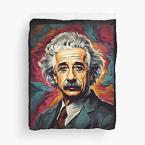 Albert Einstein vintage poster Duvet Cover