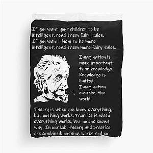 quotes by Einstein Duvet Cover