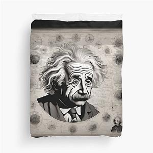 Albert Einstein deep in thought  Duvet Cover