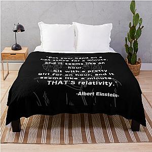 Albert Einstein quote Throw Blanket