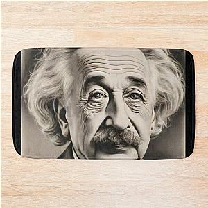 Vintage-style portrait of Albert Einstein Bath Mat