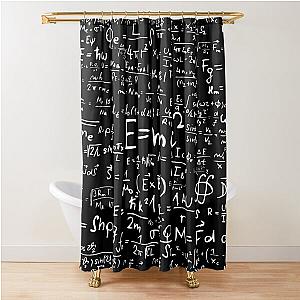 E MC 2 Equation - Blackboard - Einstein  Shower Curtain