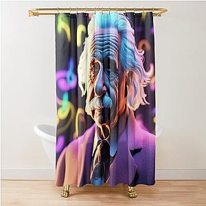 4K Albert Einstein Shower Curtain