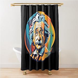 Albert Einstein logo 2 Shower Curtain