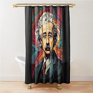 Albert Einstein vintage poster Shower Curtain