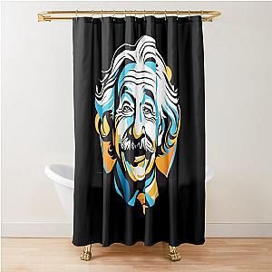 Albert Einstein logo 4 Shower Curtain