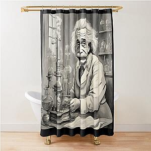 Albert Einstein’s laboratory Shower Curtain