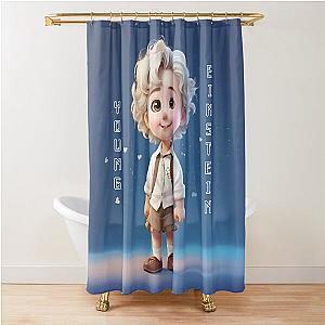 Young Einstein  Shower Curtain