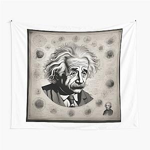 Albert Einstein deep in thought  Tapestry