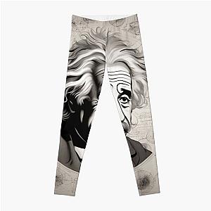 Albert Einstein deep in thought  Leggings