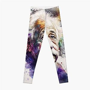 Albert Einstein in watercolour Leggings