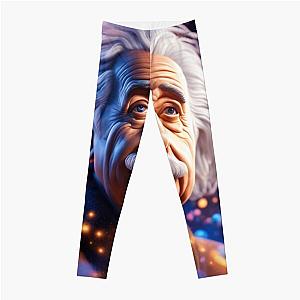 4K Albert Einstein floating in space 3 Leggings