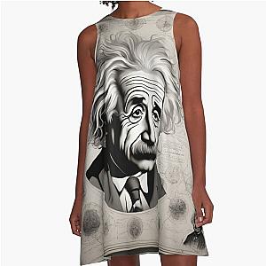 Albert Einstein deep in thought  A-Line Dress