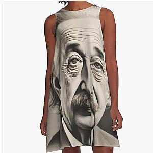 Vintage-style portrait of Albert Einstein A-Line Dress