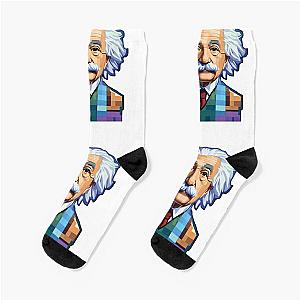 Albert Einstein Minecraft Socks