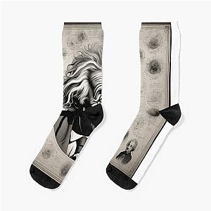 Albert Einstein deep in thought  Socks