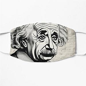 Albert Einstein formulas Flat Mask