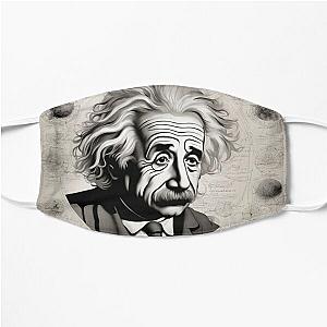 Albert Einstein deep in thought  Flat Mask