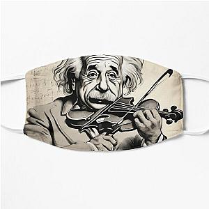 Albert Einstein holding a violin Flat Mask