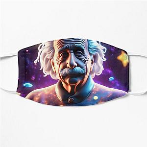 4K Albert Einstein floating in space 1 Flat Mask