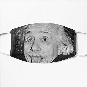 Albert Einstein sticks his tongue Flat Mask