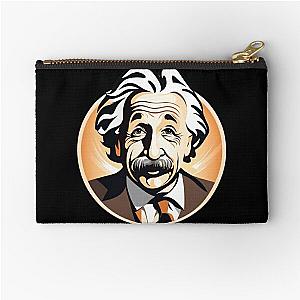 Albert Einstein scientific mathematician: physics + relativity  Zipper Pouch