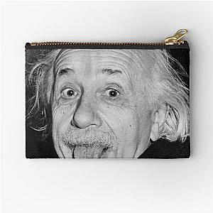 Albert Einstein sticks his tongue Zipper Pouch