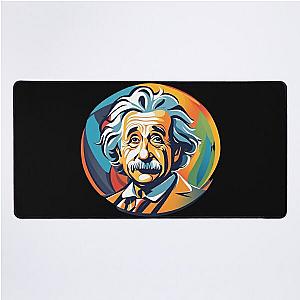 Albert Einstein logo 2 Desk Mat