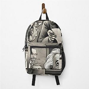 Retro-style illustration of Albert Einstein delivering a lecture Backpack