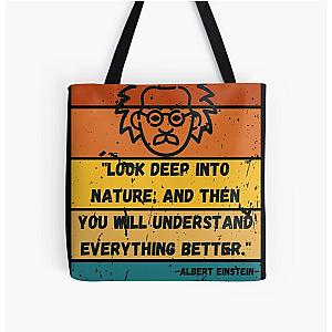 Albert Einstein quote All Over Print Tote Bag