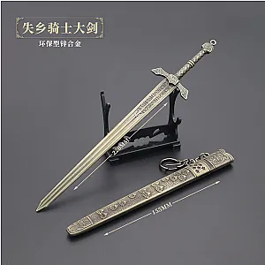 Elden Ring  Figure - Elden Sword Keychain Ring 22cm Banished Knight's Greatsword Weapons Keychain Katana Samurai Figures
