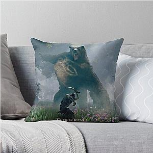 Elden Ring Pillows - Elden Ring bear fighting poster Throw Pillow Cover