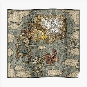 Elden Ring Posters - Elden Ring Map(Labeled area names) - The Lands Between Poster