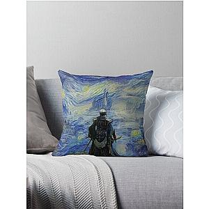 Elden Ring Wallpaper in Starry Night Style Throw Pillow