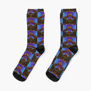 * SPIRITUAL ELEVATION DREAMING ADORATION BAHA'I VAULTED WORSHIP HOUSE DOTTED ART PAINTING* Socks