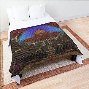 * SPIRITUAL ELEVATION DREAMING ADORATION BAHA'I VAULTED WORSHIP HOUSE DOTTED ART PAINTING* Comforter