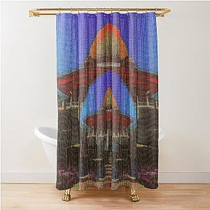 * SPIRITUAL ELEVATION DREAMING ADORATION BAHA'I VAULTED WORSHIP HOUSE DOTTED ART PAINTING* Shower Curtain