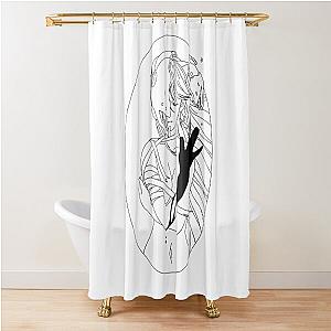 Elfen Lied Black Shower Curtain