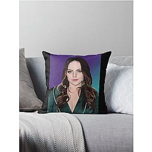 Elizabeth Gillies Artwork Throw Pillow