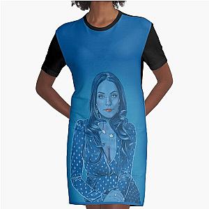 Elizabeth Gillies - Rhapsody Blue Graphic T Shirt Dress