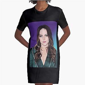 Elizabeth Gillies Artwork Graphic T-Shirt Dress