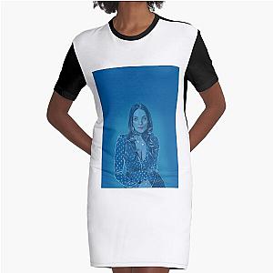 Elizabeth Gillies - Rhapsody in Blue Graphic T-Shirt Dress