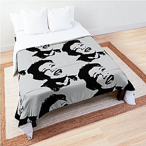 Ella Fitzgerald face - Black and White  Comforter